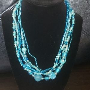 Turquoise Beaded multi strand necklace